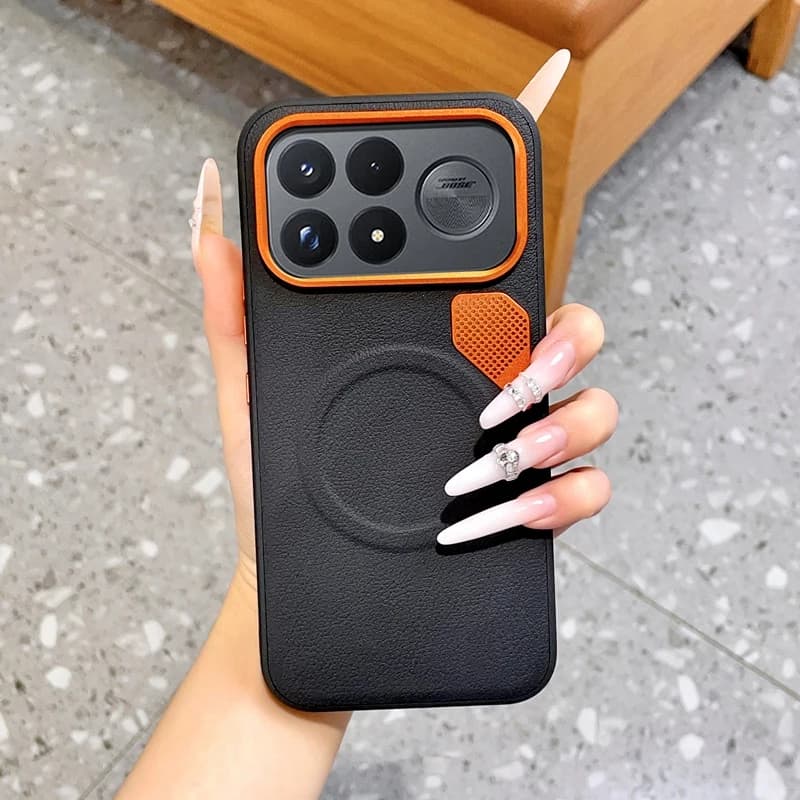 For Xiaomi Poco F9 Ultra Poco F9 Pro 5G Case Luxury Matte Leather Magnetic Wireless Charging Shockproof Back Cover Accessories
