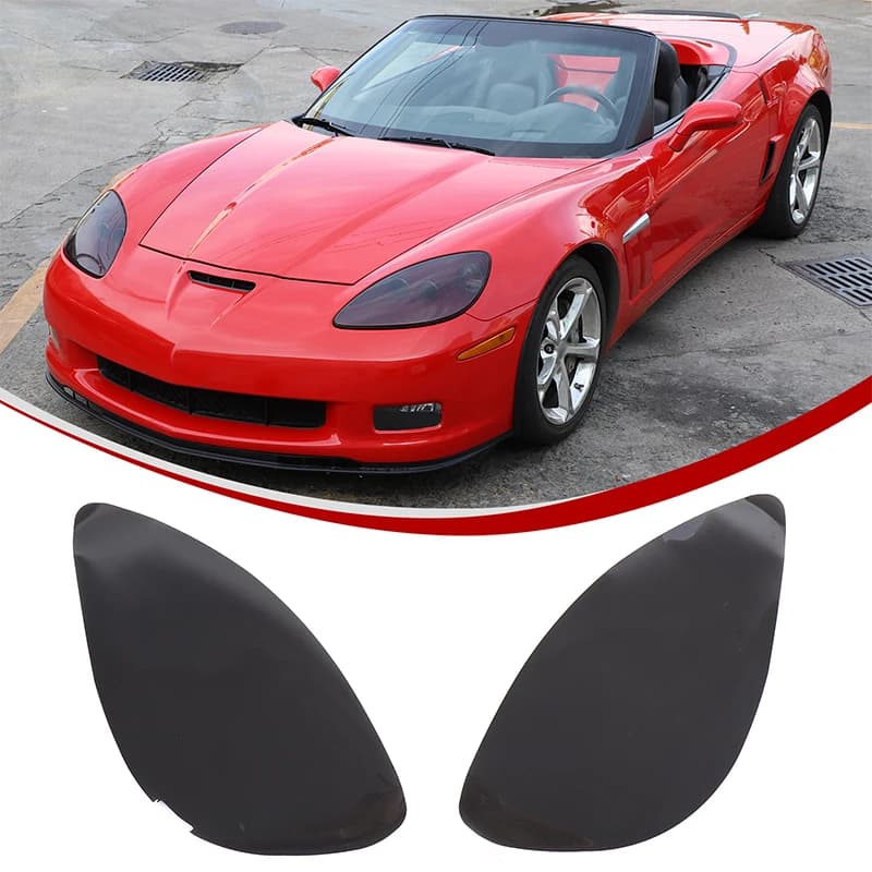 For Chevrolet Corvette C6 2005-2013 TPU Black Car Headlight Rear Headlight Film Decoration Sticker Car Protection Accessories