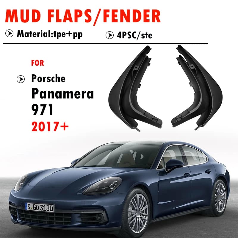 For Porsche Panamera 971 Mudguard Fender Mud Flaps Guards Splash Mudflaps Car Accessories 4pcs 2017 2018 2019 2020 2021 2022+