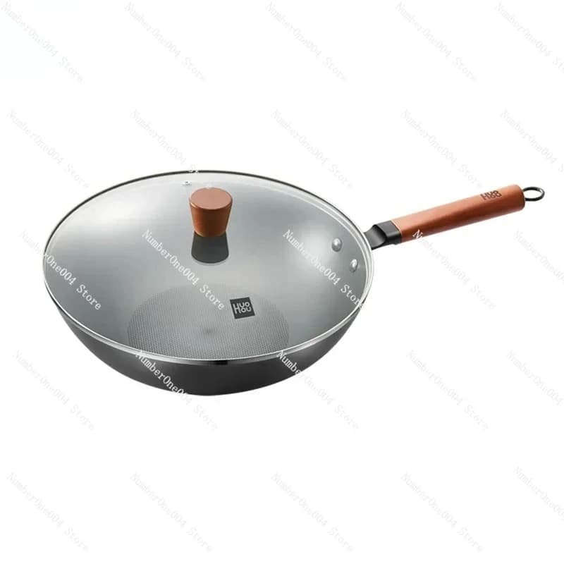 Cookware Refined Iron Wok Non-coating Rust Proof Pot Nonstick Frying Pan Induction Cooker Gas Stove