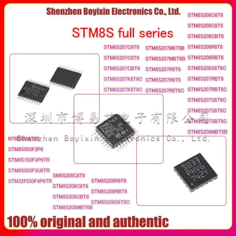 N76E003AT20  STM8S003F3P6TR 103F3P6 F3U6 S033  STM8S207C8T6 CBT6 K8T6C R8T6 S8T6 MBT6B STM8S208C8T6    Ceramic shell