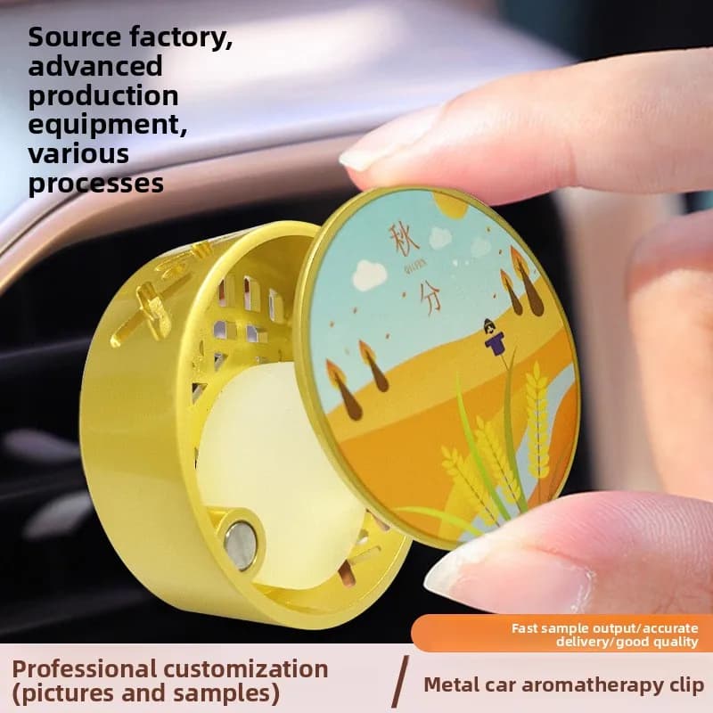 WW22 custom metal car aromatherapy clip commemorative gift custom metal magnetic suction out trend forest fragrance