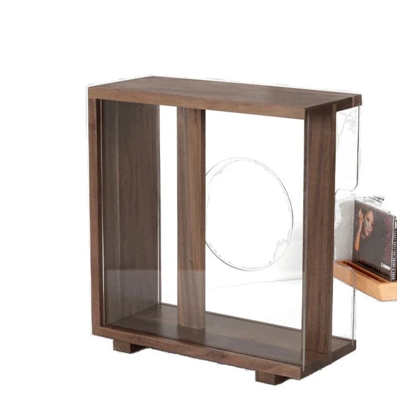 Vinyl record storage rack 12 inch vinyl record storage box nostalgic acrylic CD rack solid wood
