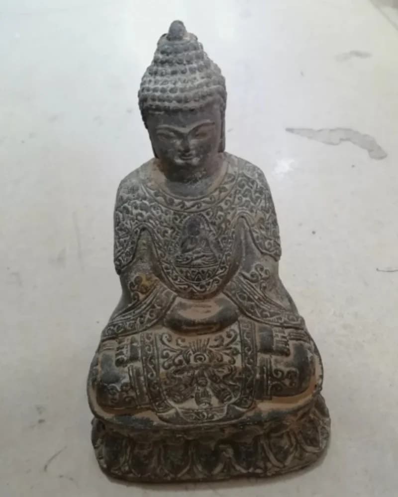 Tibetan Buddhism Shakyamuni Sit Buddha Bronze antique excellent old Statue