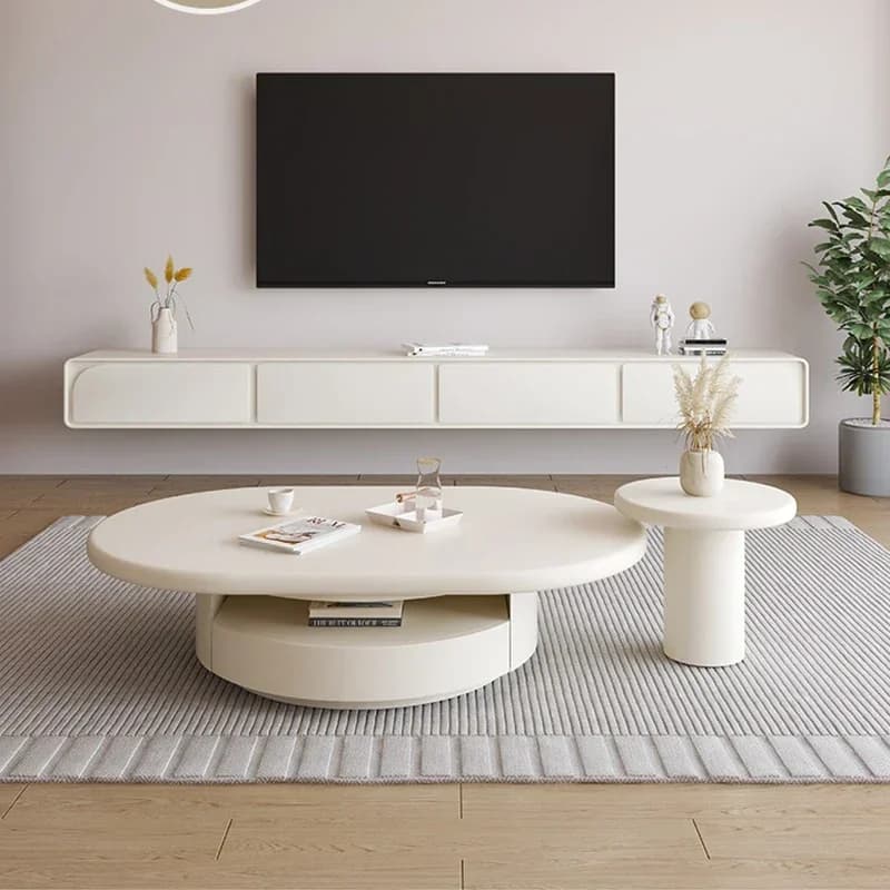 Aesthetic Clear Simple Coffee Table Storage Unique Low Minimalist Modern Side Table Living Room Designer Meubles Salon Furniture