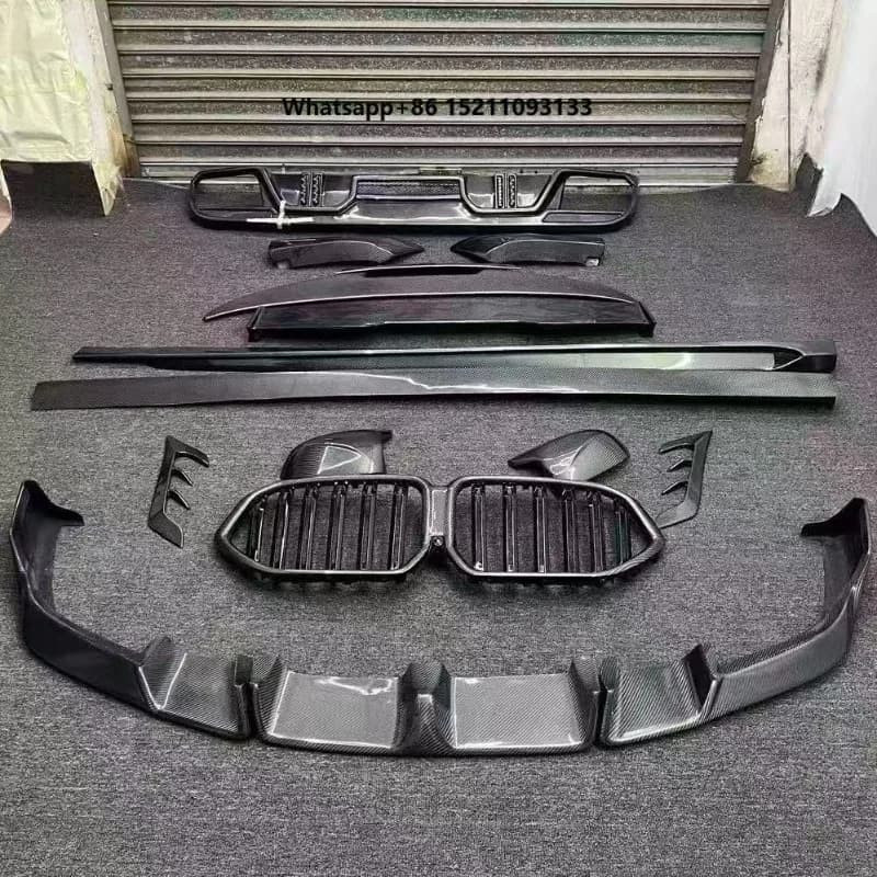 Suitable for 20-22 X6M F96 Upgraded and Modified True Carbon Fiber 3K Diagonal Wide Body Surround Body Kit