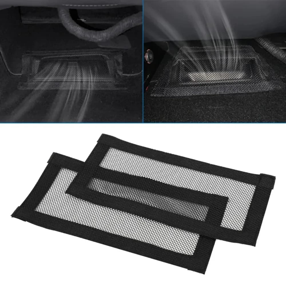 Backseat Air Vent Cover for Tesla Model Y 2017-2024 Model 3 2017-2023 Upgraded Mesh Cloth and Velcro Anti Clogging Dustproof Net