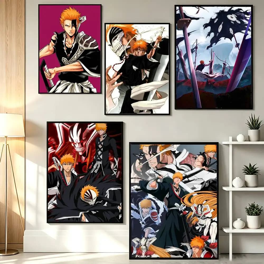 Dark Anime BLEACH  Poster HD Self Adhesive Waterproof Wall Art Ideal for Home Office Dorm Gift