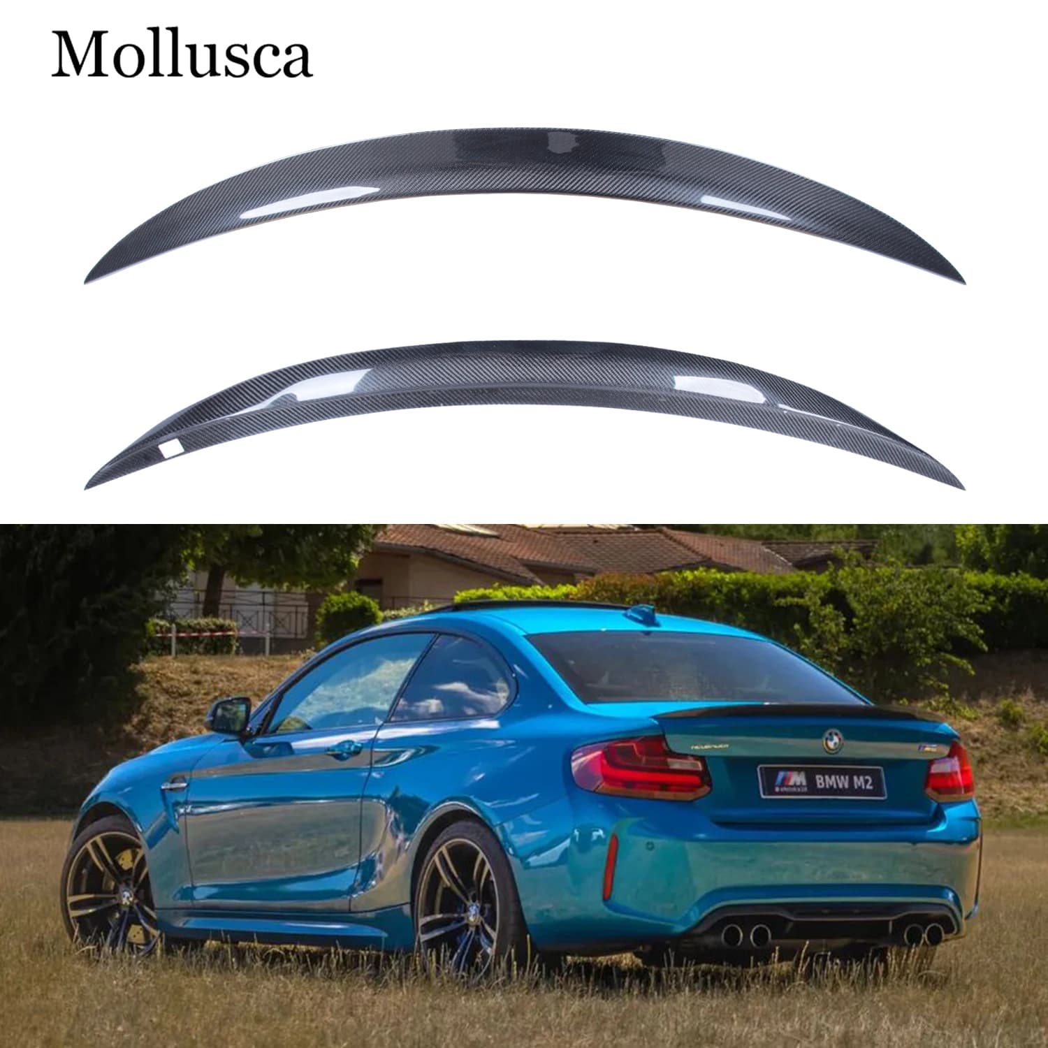 For BMW 2 Series F22 Coupe/F23 Convertible/M2 F87 P Style Carbon Fiber Rear Spoiler Trunk Wing 2014-2020