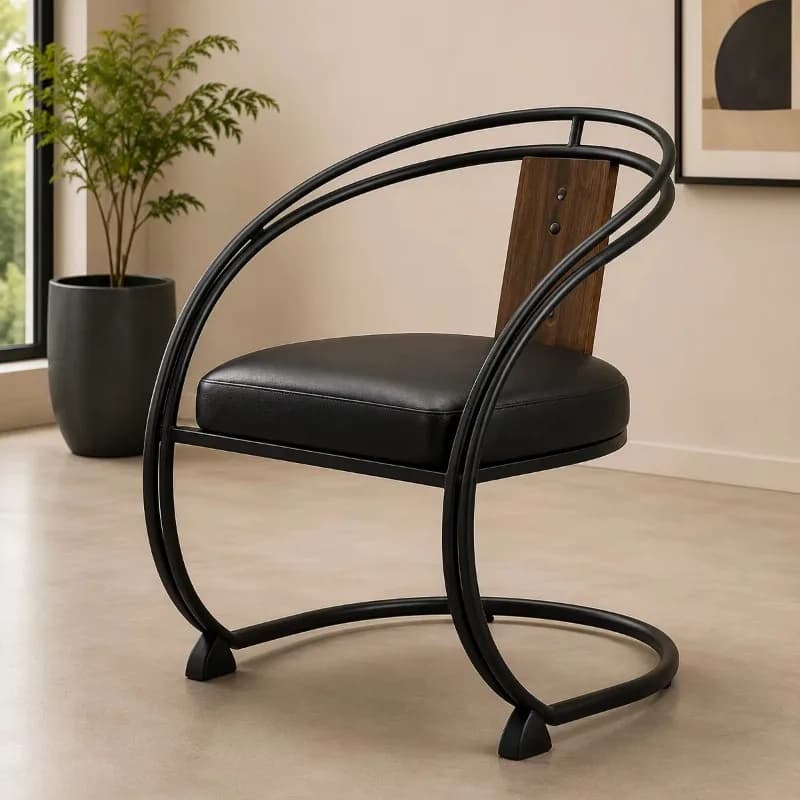 Modern lounge chair with comfortable upholstered, stylish lounge armchair