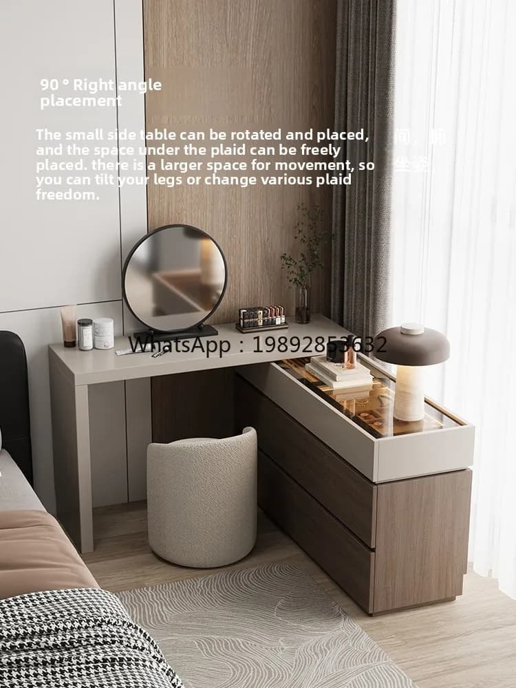 dresser chest integrated bedroom simple modern small bedside storage cabinet solid wood makeup table