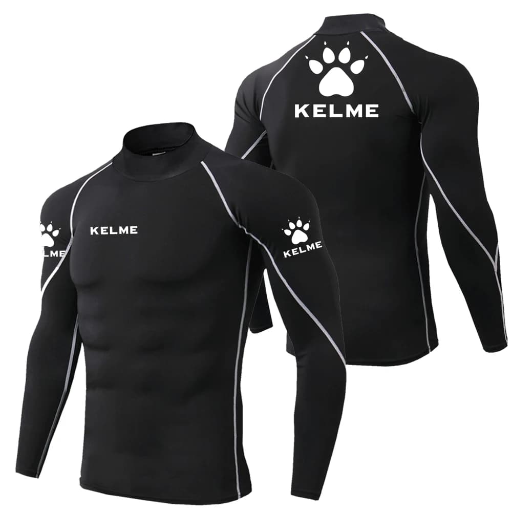 KELME Sport T-shirt Quick Dry Bodybuilding Running Shirt Long Sleeve Compression Top Gym T Shirt Men Breathable And Quick-Dr