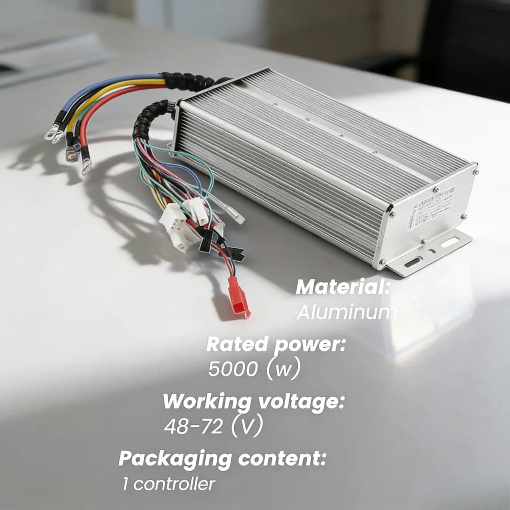 48V-72V 5000W FOC Intelligent Brushless Motor Controller For Electric Tricycle Battery Car XT