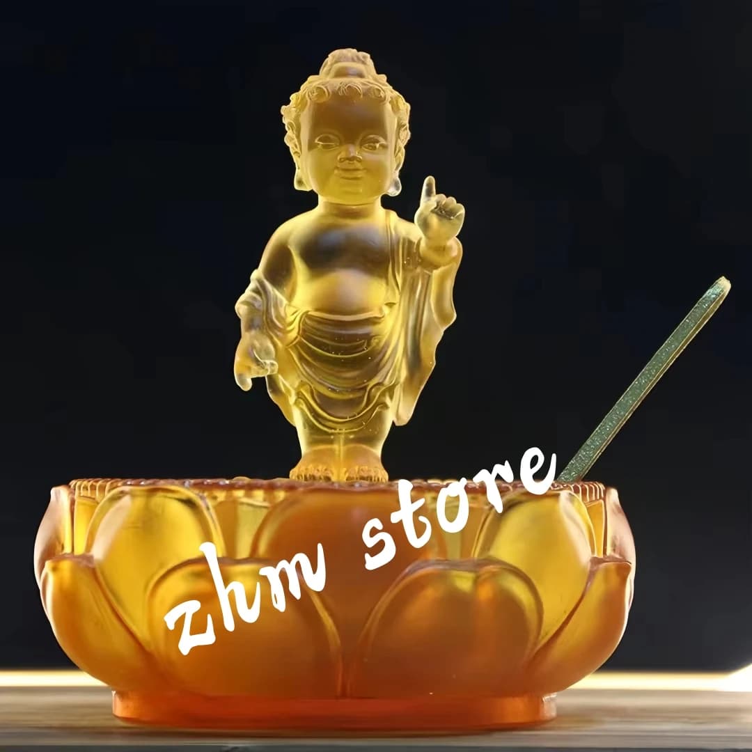 Water Glass Buddha Bathing Festival Supplies Prince Bath Spoon Temple Home Offerings Prayer Glassware for Cultural Events