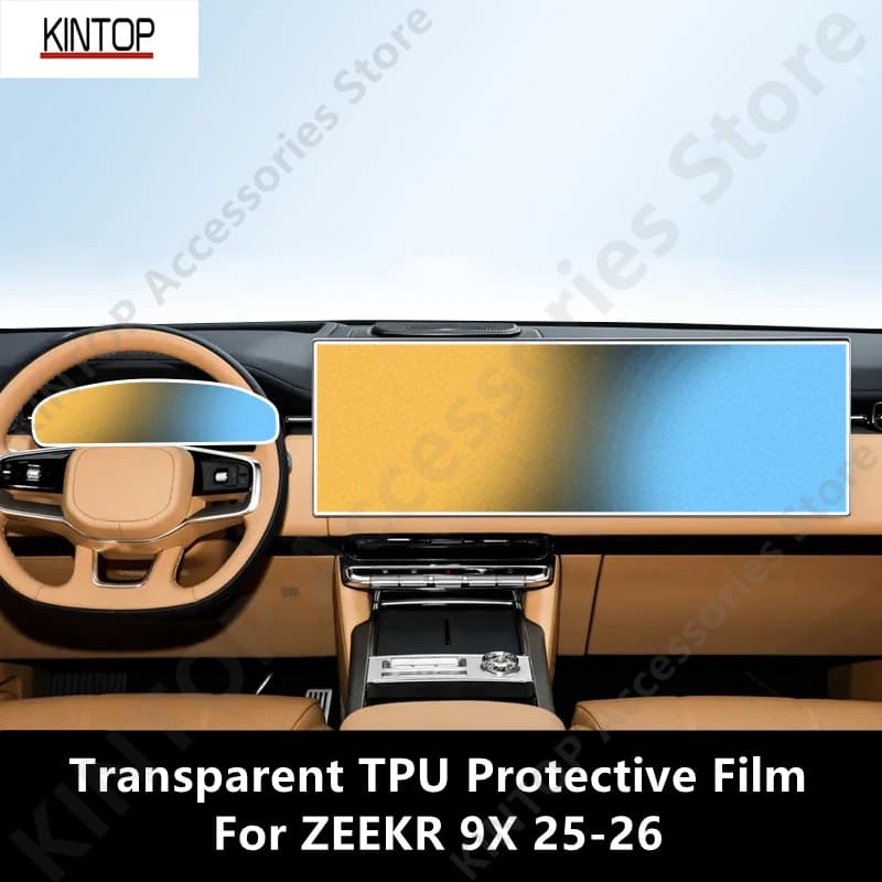 For ZEEKR 9X 25-26 Car Interior Center Console Transparent TPU Protective Film Anti-scratch Repair Film Accessories Refit
