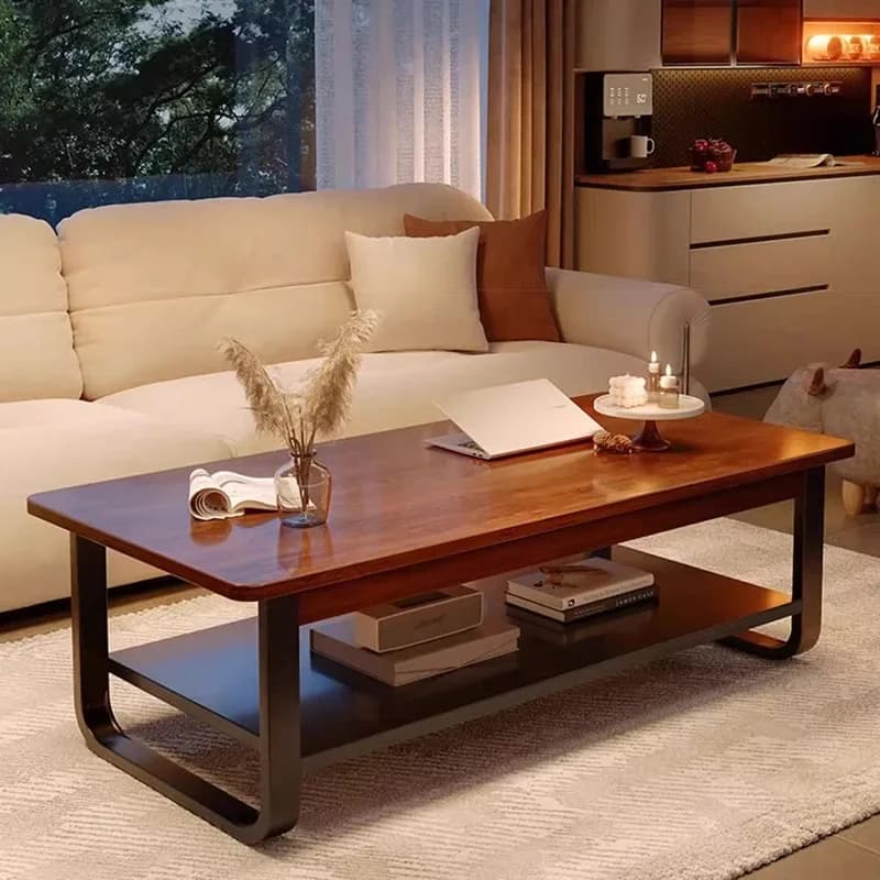 Rectangle Luxury Metal Coffee Tables Modern Simple Minimalist Square Coffee Tables Wooden Large Kaffee Tische Unique Furniture
