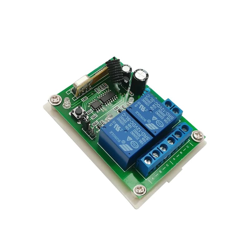 2pcs DC 12V/24V Wireless RF Receiver Relay Switch Auto Gate Remote Control Switch for Smart Home System