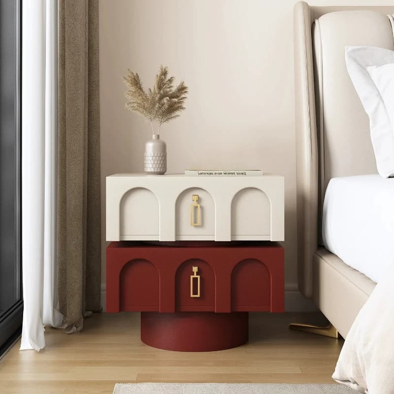 Nordic Drawers Bedside Table Storage Luxury Mid Century Modern Bedroom Bedside Table Simple Vanity Criado Mudo Home Furniture