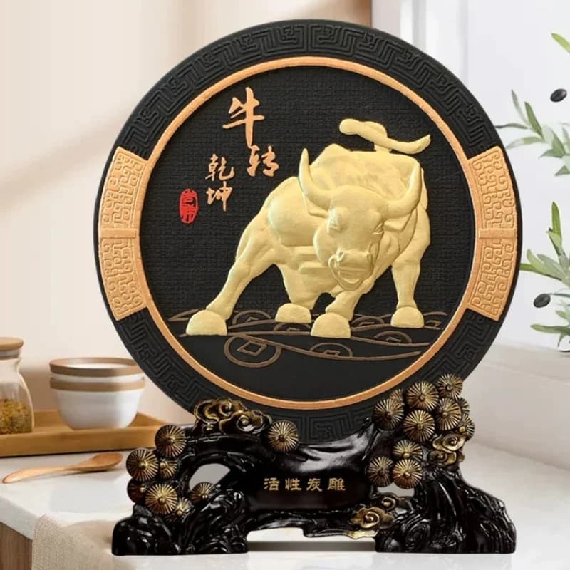 Taurus ornament Wall Street cattle turn around the universe zodiac bullish home decoration crafts