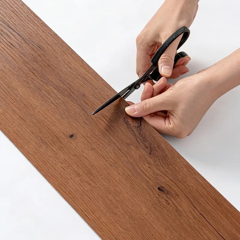 10Pcs 45x15cm Self-adhesive Floor Sticker DIY Wood Grain Wall Sticker Wall Tiles Wall Sticker Waterproof Heat Resistant Decor