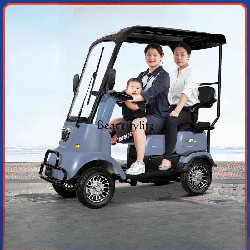 1New small elderly scooter home pick-up and drop-off children elderly battery car with shed