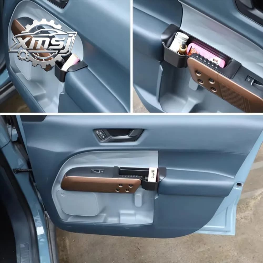 Caja  almacenamiento lateral para puerta  coche, banja  inserción para Ford Maverick 2022-2024, manija  agarre  puerta, organiza