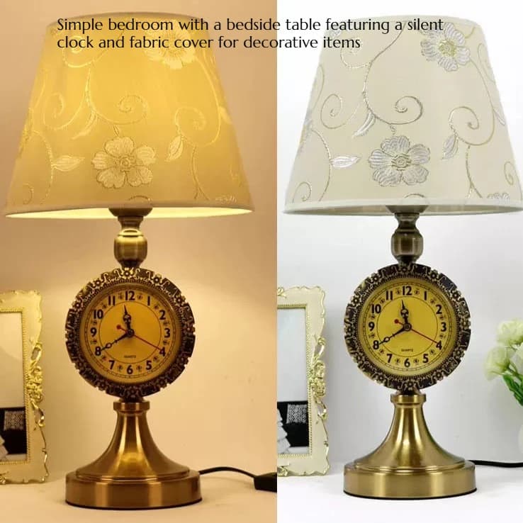 Silent Clock Fabric Cover Furniture Decorative Lighting Ornaments Creative Home Decoration in Bedrooms Living Rooms Art Pieces