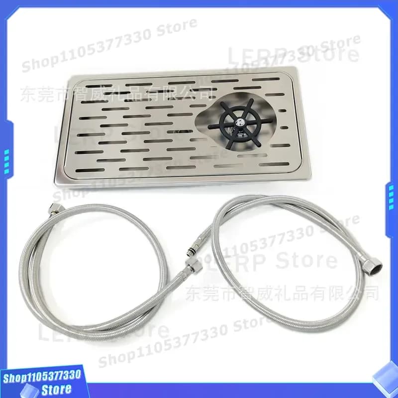 Commercial High Pressure Cup Washer Automatic Rinsing Faucet for Coffee Shop Bar Sink Embedded Desktop Glass Cleaning Device