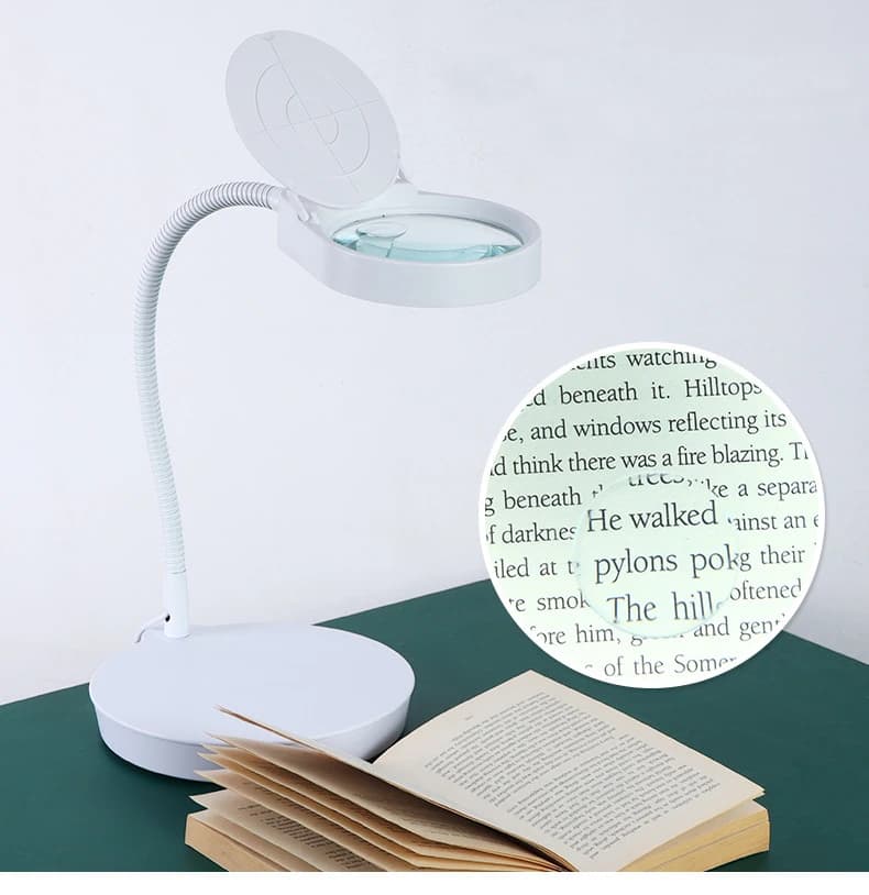 3x10x Portable Table Magnifier Glass Lamp 5x 8x15x Flexible Arm Dimmable Illuminated Magnifier LEDs Desk Light Lamp Facial Care