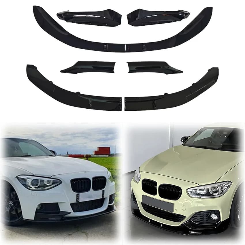 2012 To 2019 For Bmw 1 Series F20 F21 118i 120i M135i M140i M Performance Front Bumper Lip Splitter Diffuser Gloss Black