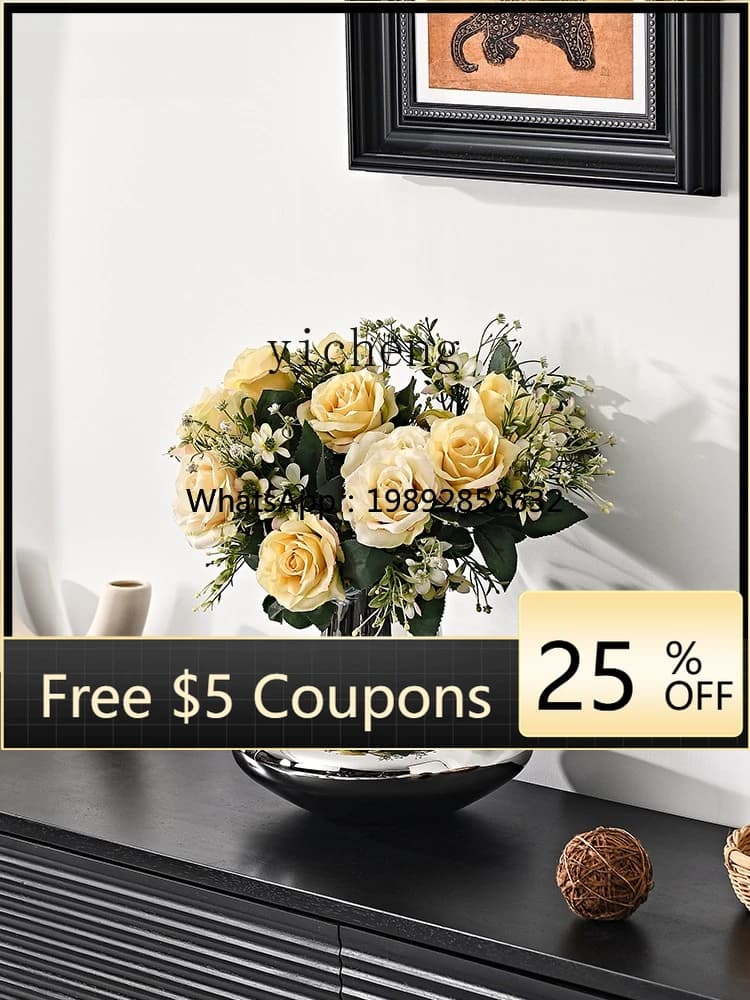 1  Light Luxury Creative Vase Nordic Simple Dining Table Flower Arrangement Ornament Vase