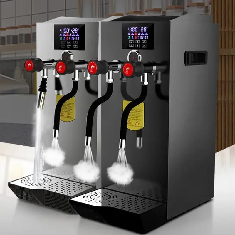 Automatic steam boiling water machine, full set of steam milk foam machine for commercial equipment in milk tea shop