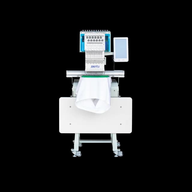 Jinyu Automatic 300*400mm Single Head Embroidery Machine Cap/T-Shirt 12/15 Needles Household Professional Computerized