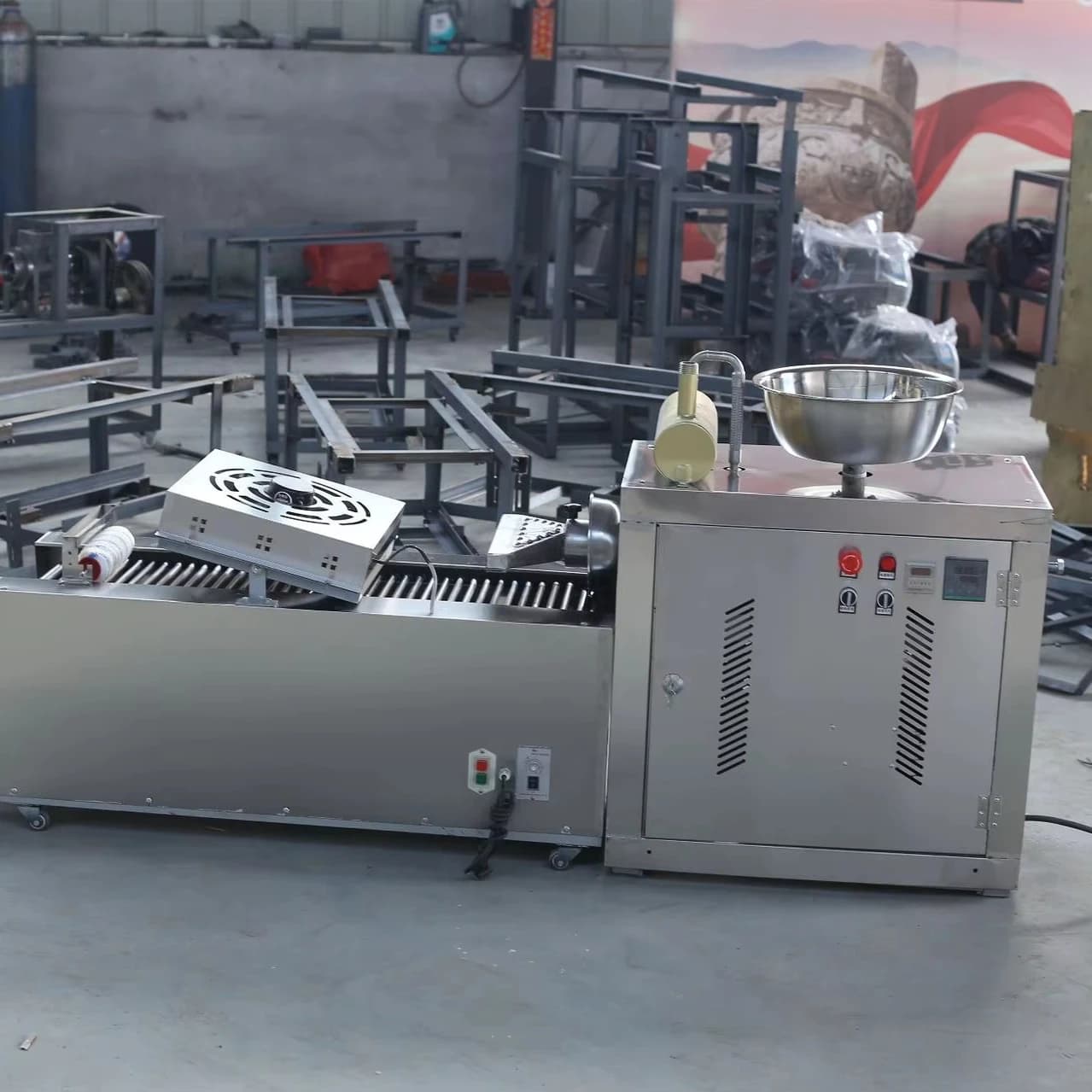 Heavy-Duty Stainless Steel Rice Noodle Machine Liangpi Maker For Glutinous Vermicelli Processing