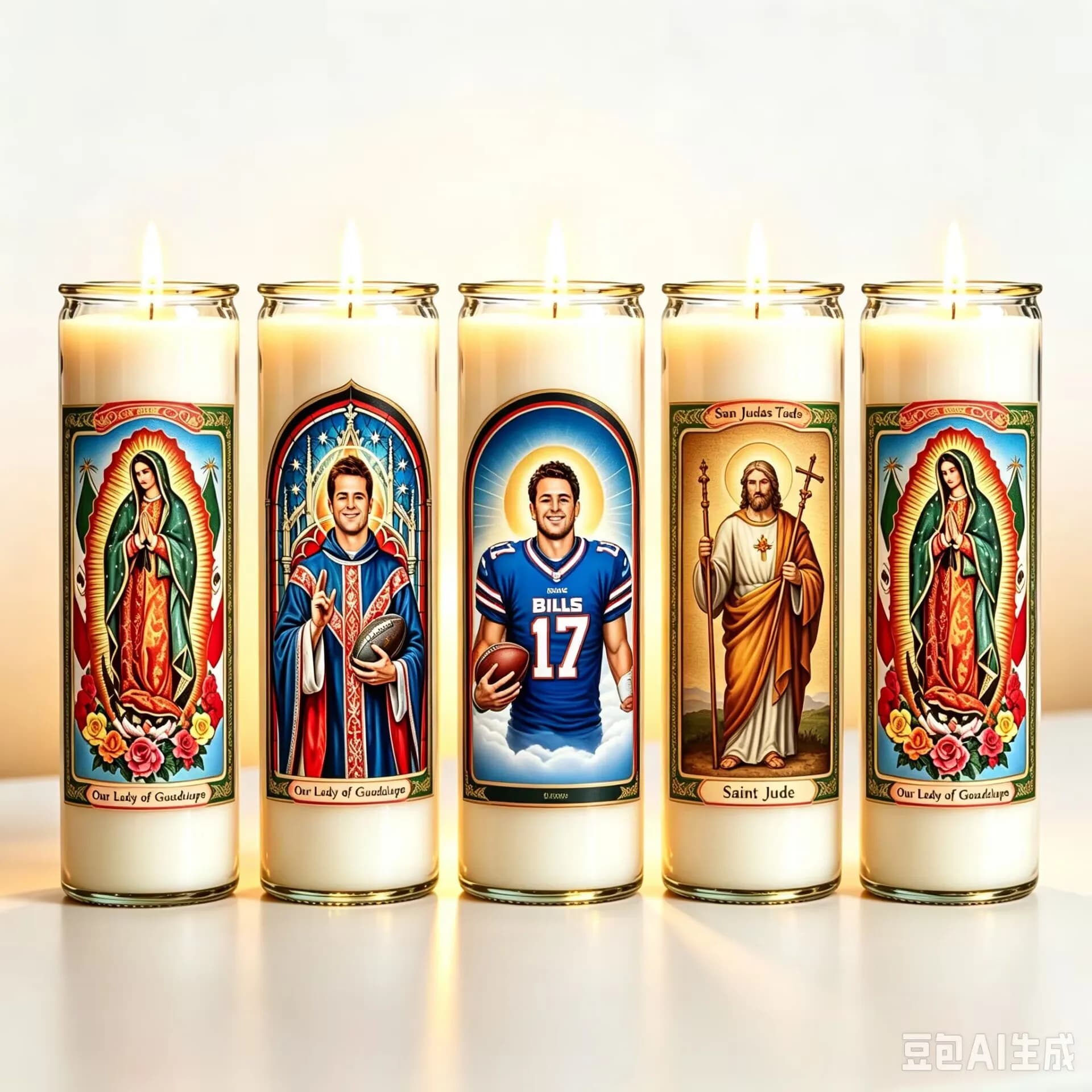 Religious Candles Saints Home Decoration Smokeless Candles Church Festival Decoration Aromatherapy Candle