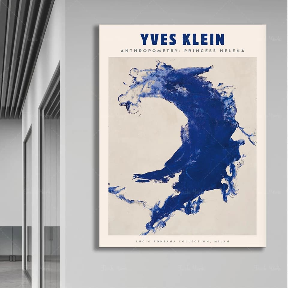 Yves Klein Digital Art Print, Exhibition Art Poster, Yves Klein Poster, Blue Print, Monochrome Print Art, Klein Art, French Mod