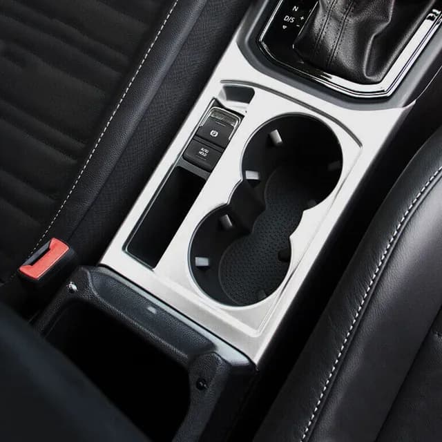 ABS Matte silver For Touran accessories 2016-2019 Car Front water cup frame decoration strip Cover Trim car styling 1pcs
