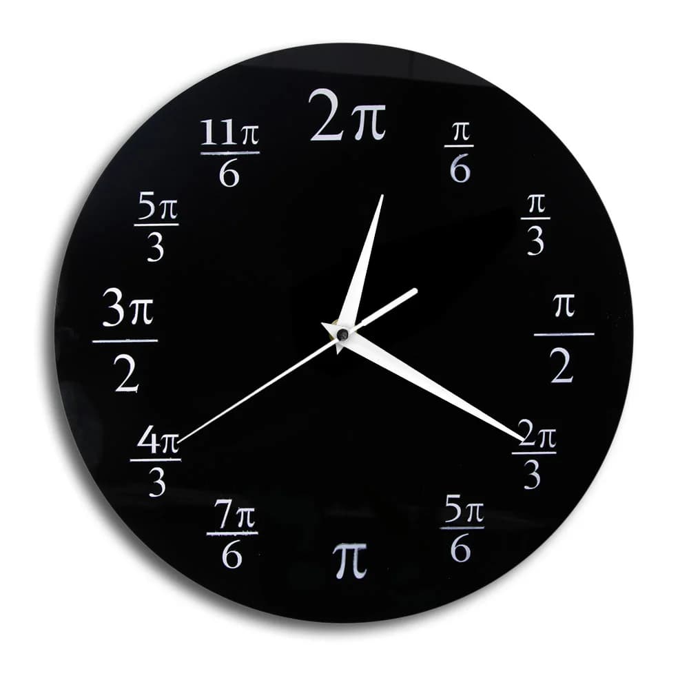 3.14 Pi Wall Clock Mathematical Pi Classroom Wall Decor Black Acrylic Pop Quiz Wall Clock Home Decor Geek Nerd Math Chic Gift