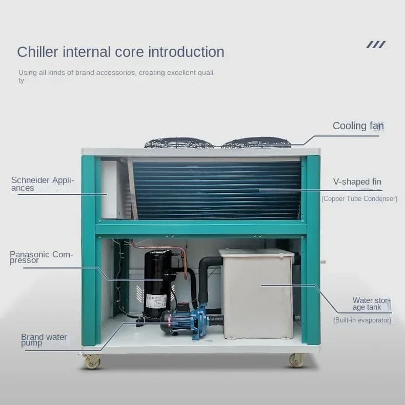 Injection mold cooling oil machine, air freezer, 10 horsepower circulating cooling ice water machine, hot selling FLASH sales