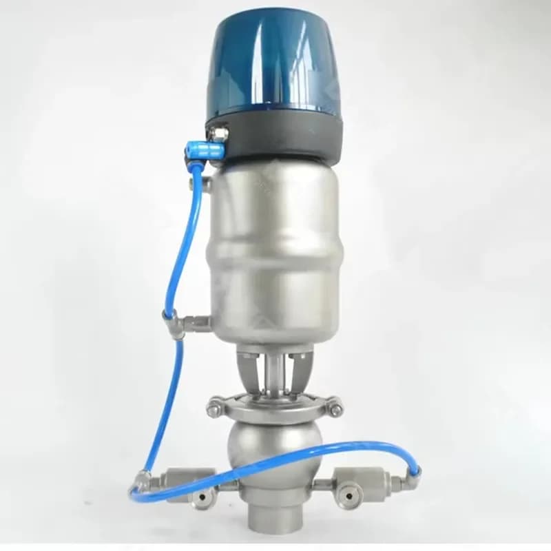 DEYI Smart Sanitary Anti-Mixing Pneumatic Valve Stainless Steel 316L Single/Double Seat External Cleaning Manual Power Double