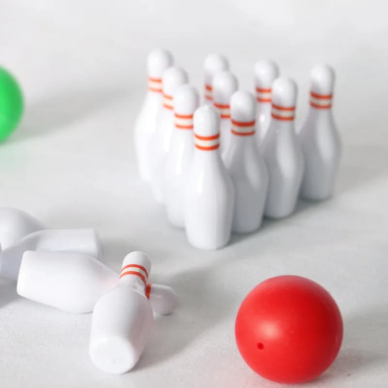 1set Dollhouse Bowling Ball Mini Bowling 1/12 Toy Sculpture Simulation Desktop Figurines Miniatures Gifts Ornaments Home Decor