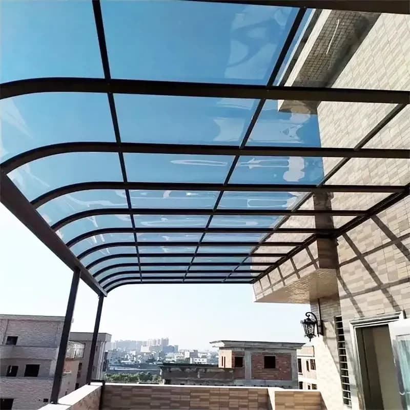 CE Certification Starshine Built to Last UV-Resistant Polycarbonate Sheets Modern Style Awnings on a Sturdy Aluminum Frame