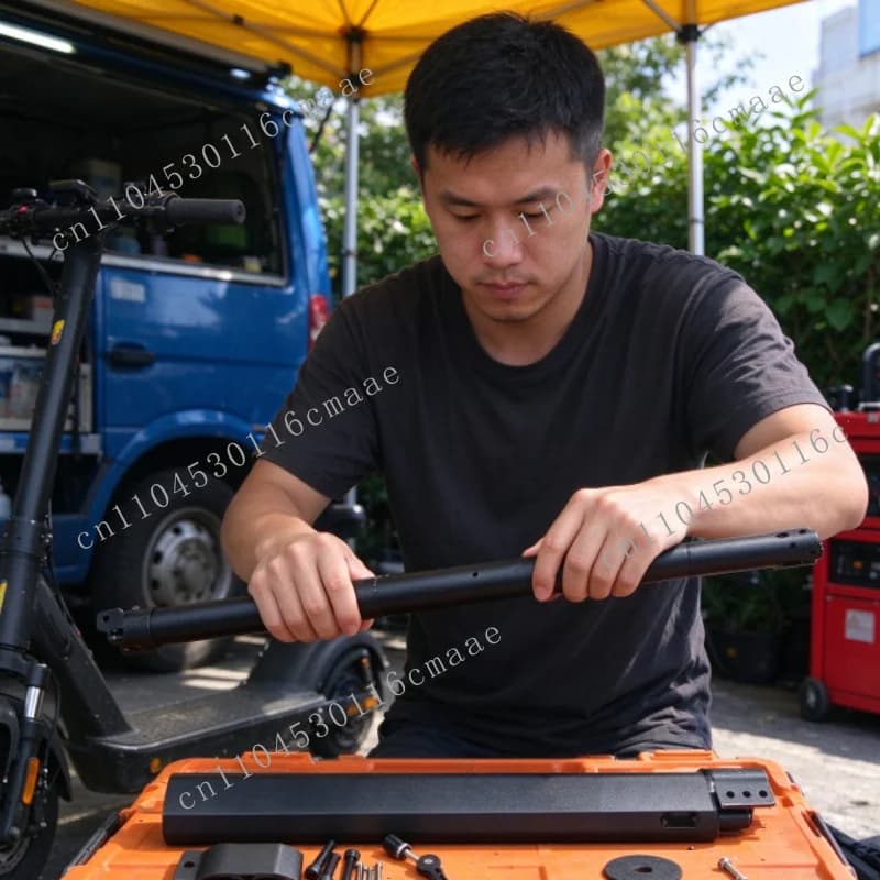 10 Inch Kugoo Kirin M4 Pro Electric Scooter Folding Stem Replacement Spare Parts, Foldable Pole Assembly with Screws Kit