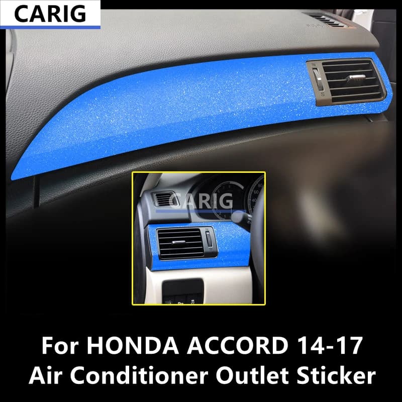 For HONDA ACCORD 14-17 Air Conditioner Outlet Sticker Modified Carbon Fiber Interior Car Protective Film AccessoriesModification