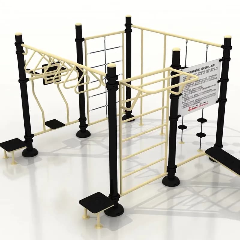 Jiewei Outdoor Workout Park Gym Equipment Combo Set Steel/Galvanized Steel Tubes Customized Color 1 Year Warranty for Fitness