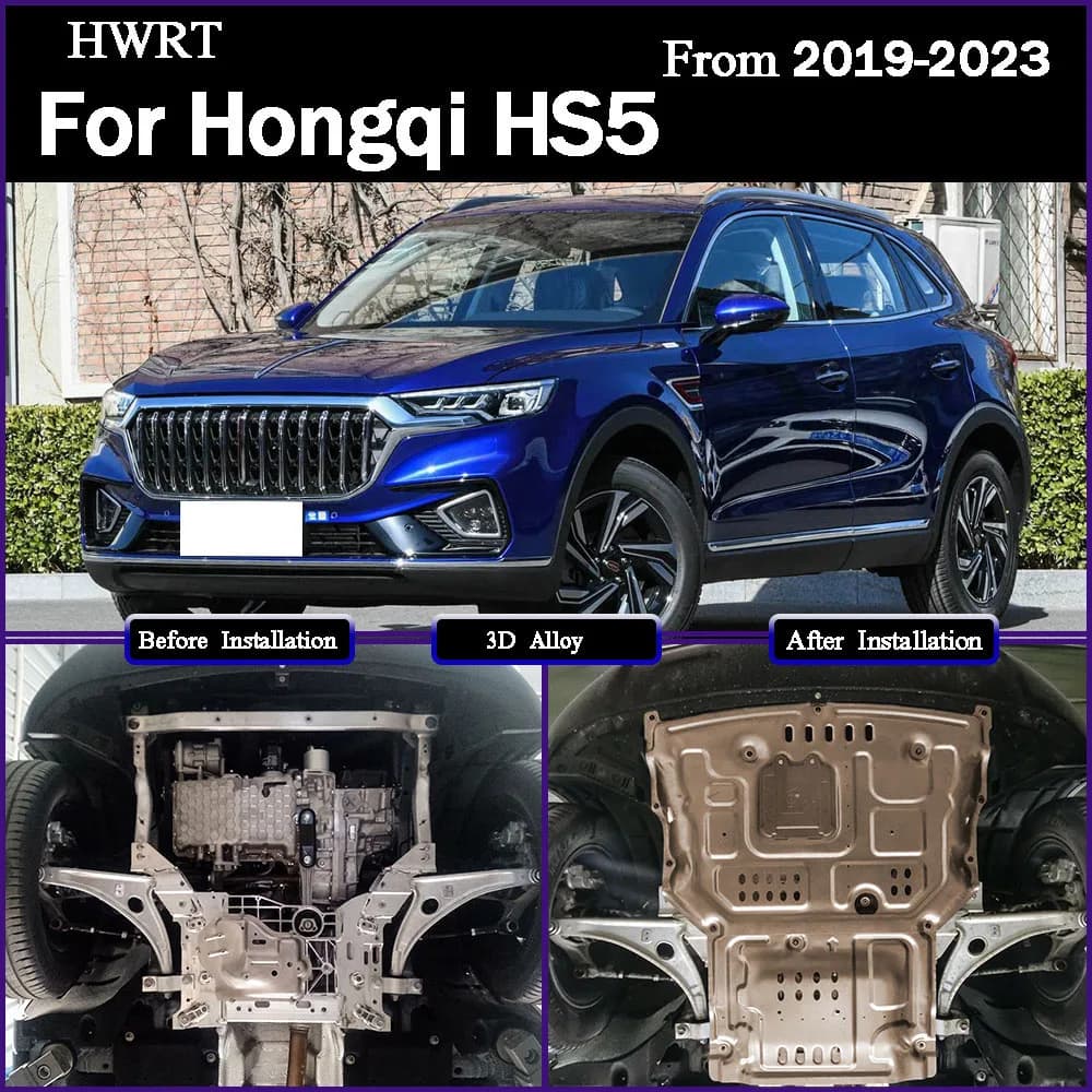 Engine Base Guard Shield Splash Mud Flap Gear Box Under Fender Cover Board Plate Accessories For Hongqi HS5 2019-2023 2.0T