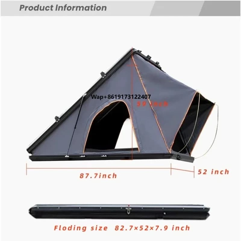 Solar Panel Folding Roof Awning Tent 4x4 Offroad Hard Shell for Camping Oxford Fabric Car Rooftop Wedding Tent