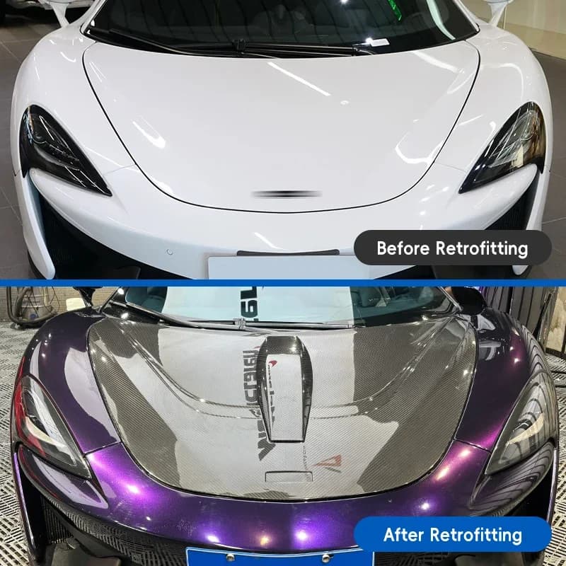 Car Upgrade Carbon Fiber Engine Hood New Condition Fit for McLaren 2015-2019 540/570/600LT Novitec Style Dry Carbon Fiber