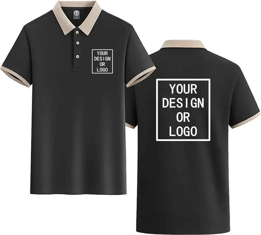 Customize Polo Shirt Personalized Your Design Here Custom Text Polo Shirts Fashion Men Women Add Your Own Design Polo Shirts P69