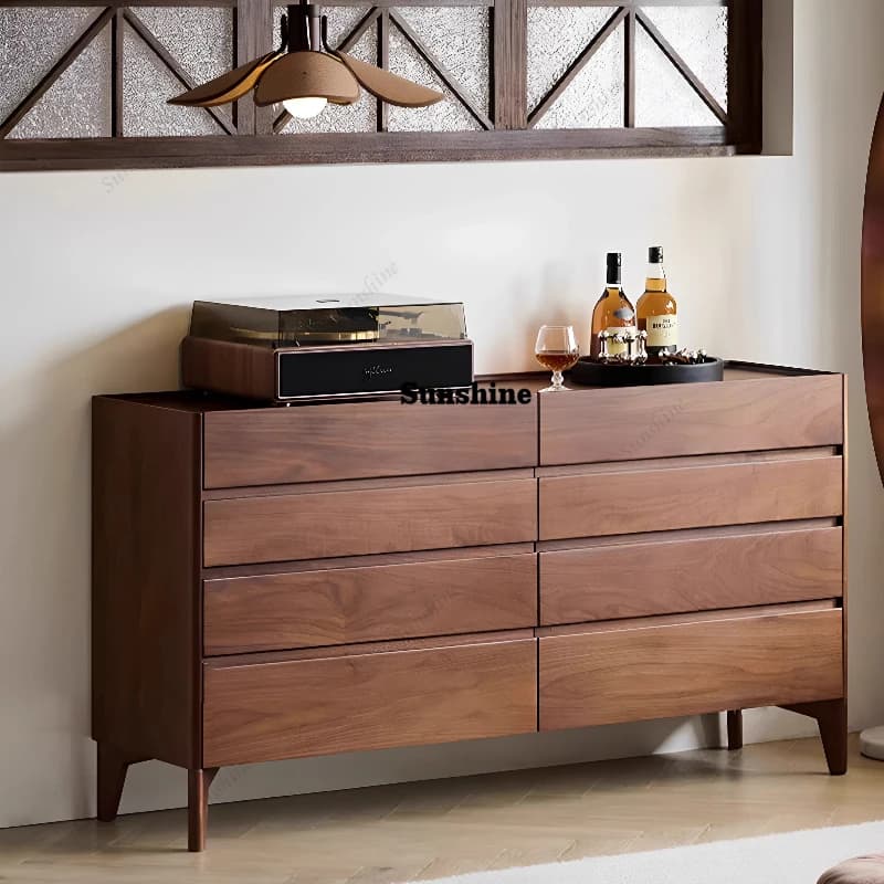 North American size apartment, solid wood storage cabinet, drawer, bedside cabinet